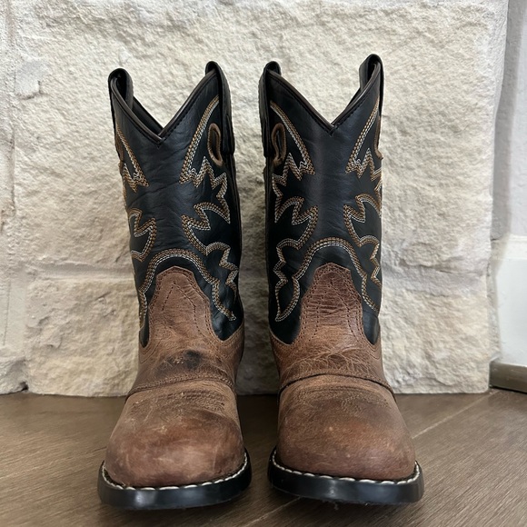 Cody James Boys Western Cowboy Boots - Brown and Black - Picture 8 of 11